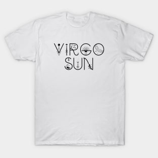 Virgo sun sign celestial typography T-Shirt